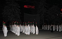 Театралізоване дійство "А в рассветной заре тихо плачут тюльпаны"