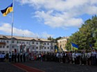 Урочисте підняття Державного прапору України та вручення паспортів молоді, що отримує їх вперше